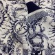 Dior Toile de Jouy Soleil 90 Square Scarf in Blue and White Silk