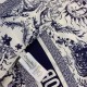 Dior Toile de Jouy Soleil 90 Square Scarf in Blue and White Silk