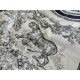 Dior Toile de Jouy Sauvage 90 Square Scarf in Grey Silk Twill