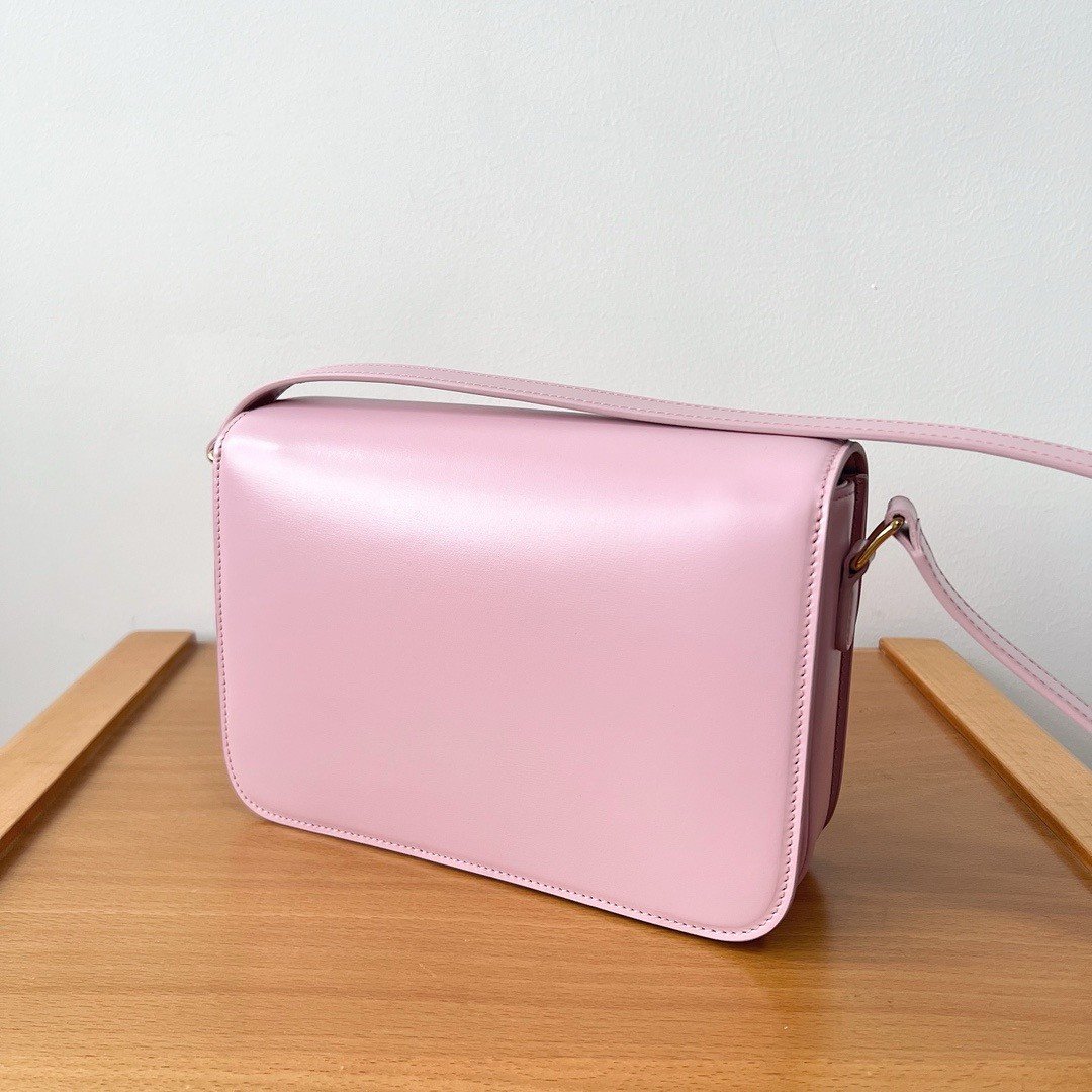 Celine Triomphe Teen Bag In Pink Leather