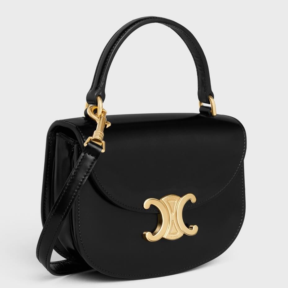 Celine Mini Besace Clea Bag in Black Calfskin