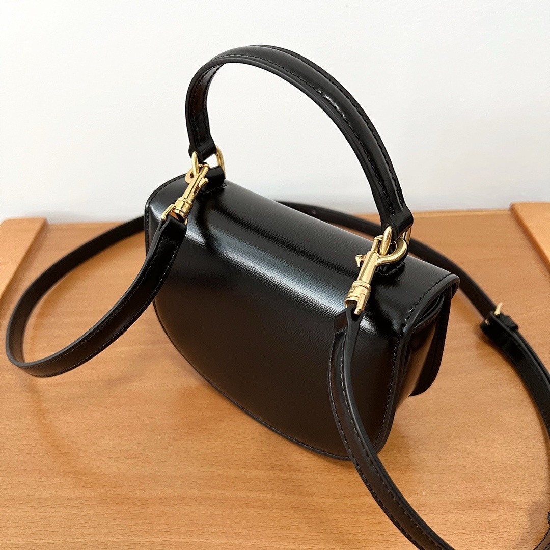 Celine Mini Besace Clea Bag in Black Calfskin