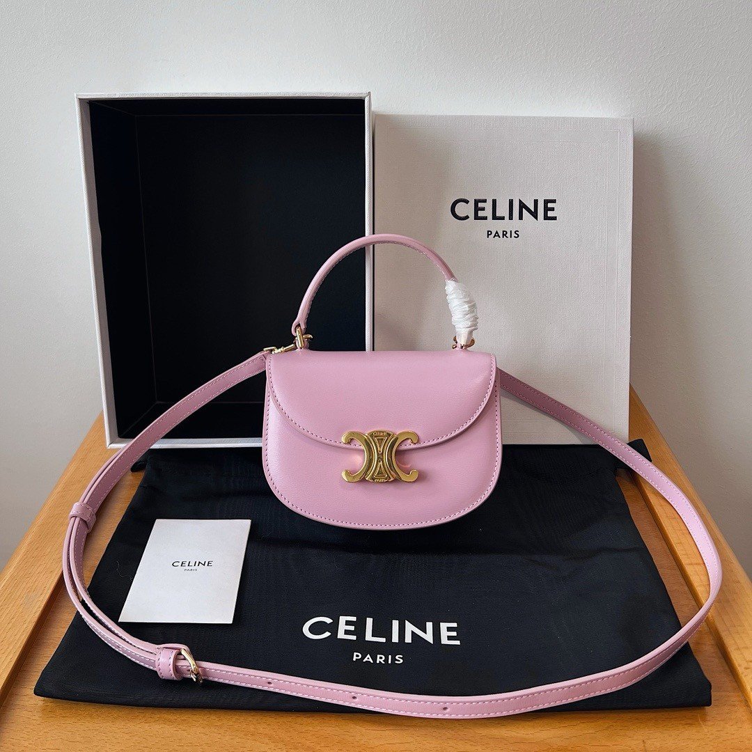 Celine Mini Besace Clea Bag in Petal Calfskin