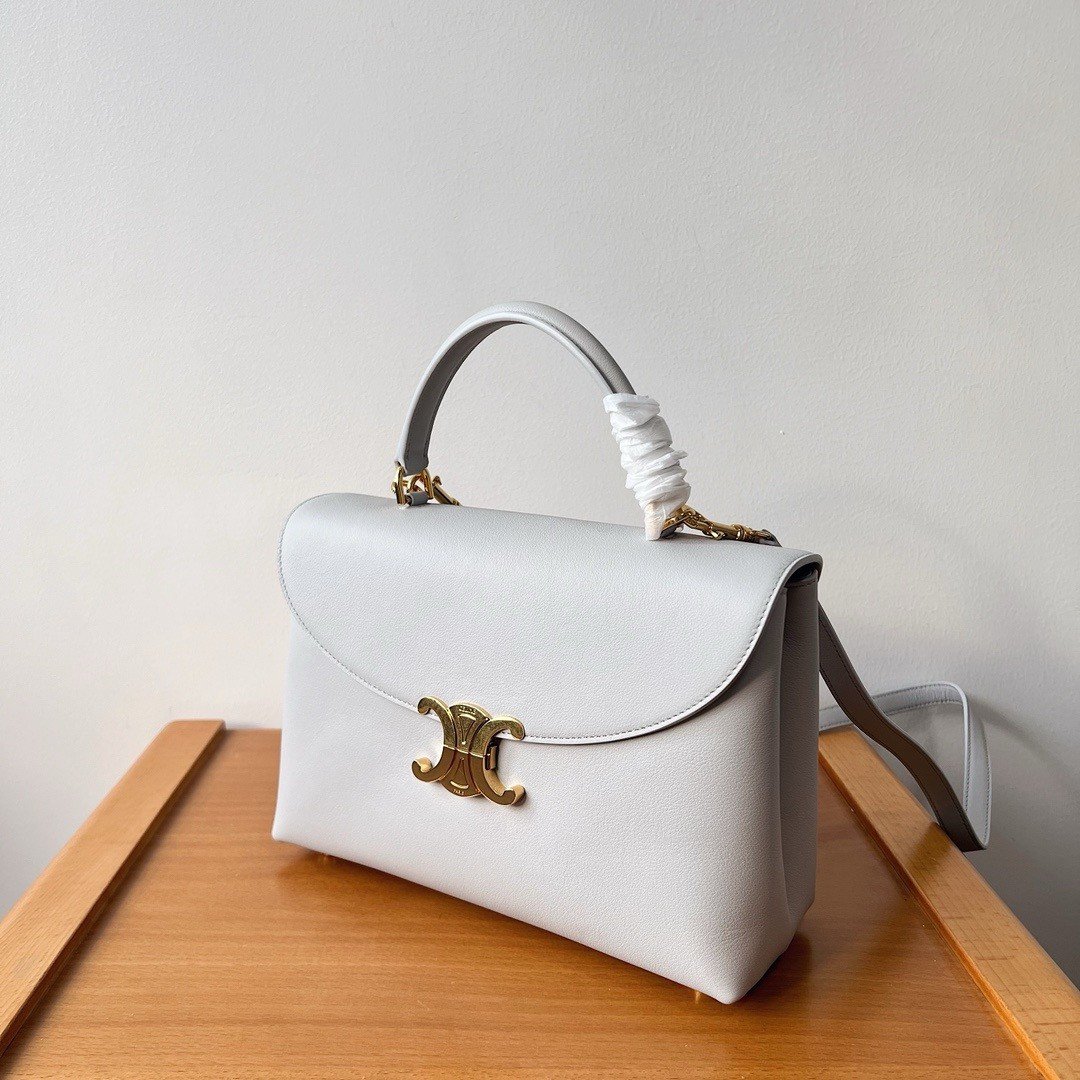 Celine Nino Medium Bag in Cloudy Grey Calfskin