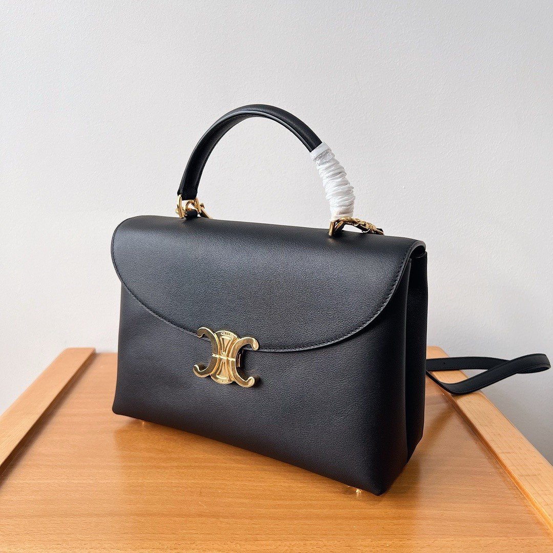 Celine Nino Medium Bag in Black Calfskin