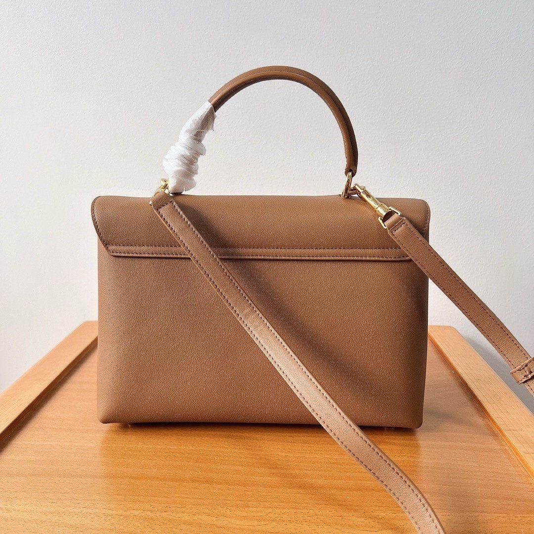 Celine Nino Medium Bag in Brown Calfskin