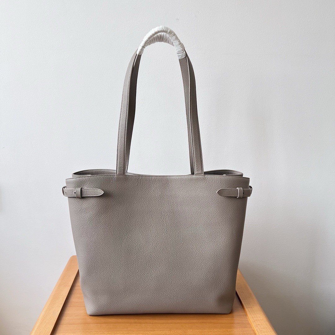 Celine Medium Cabas Anais Cuir Triomphe Bag in Grey Leather