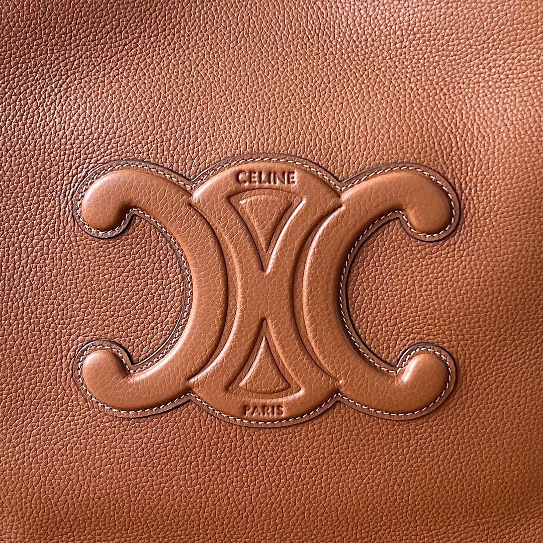 Celine Medium Cabas Anais Cuir Triomphe Bag in Brown Leather