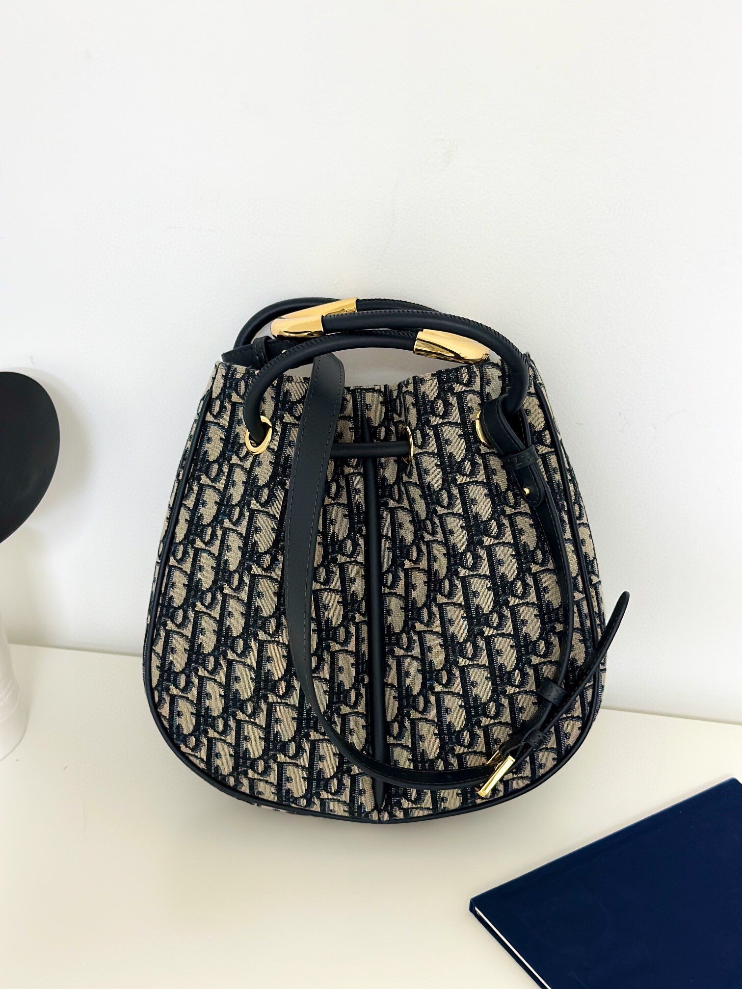 Dior Nolita Medium Bag in Blue Dior Oblique Jacquard