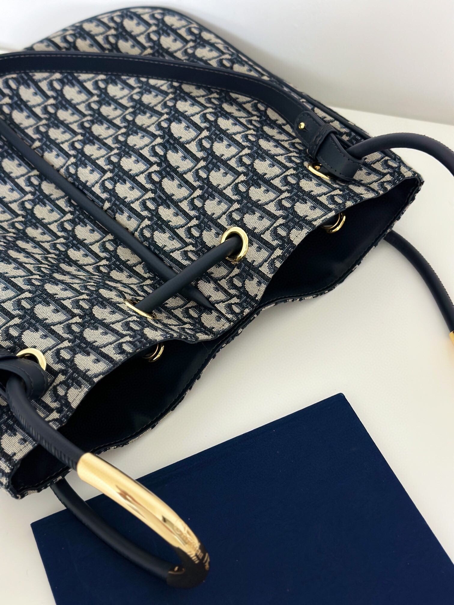 Dior Nolita Medium Bag in Blue Dior Oblique Jacquard