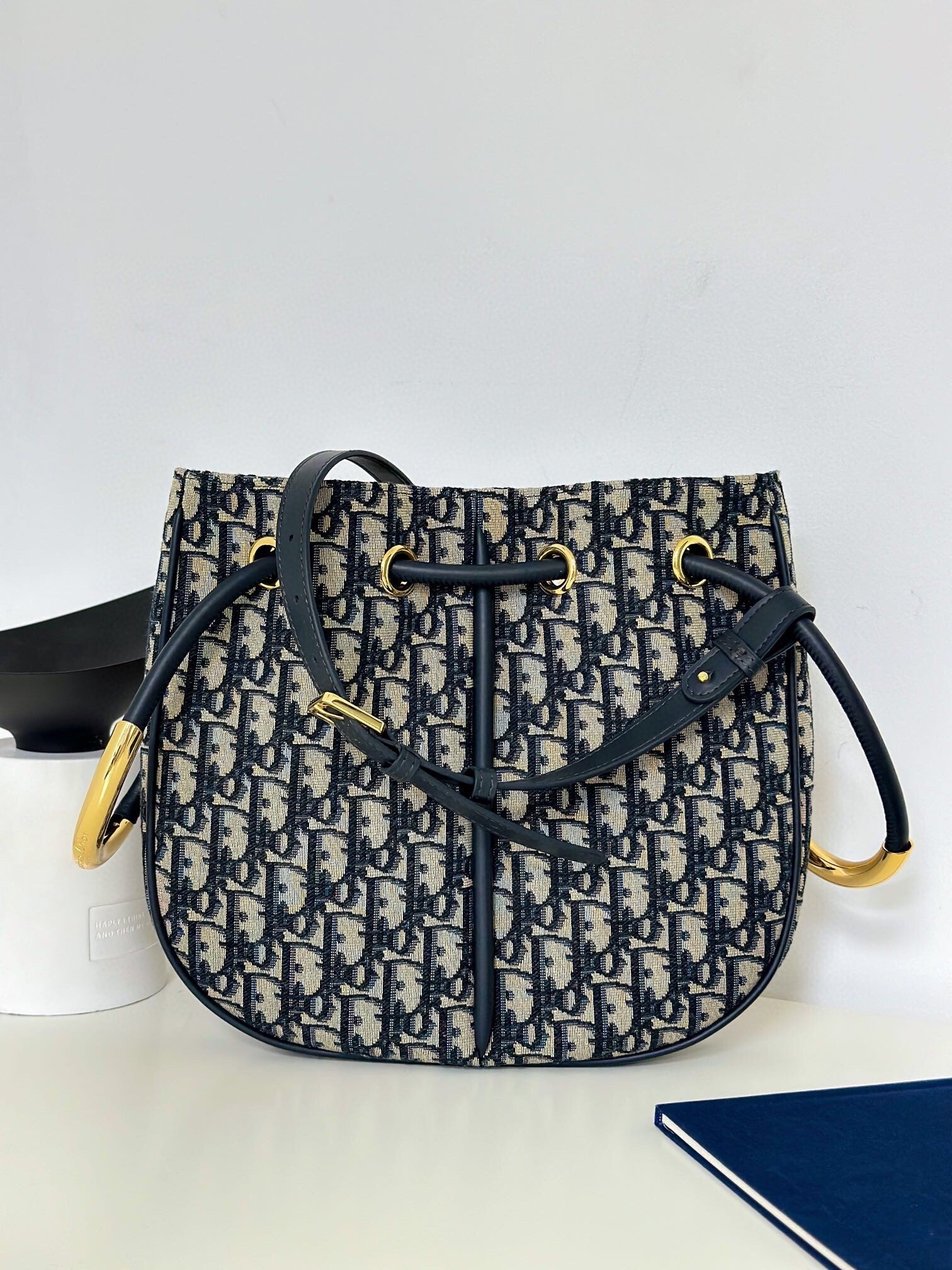 Dior Nolita Medium Bag in Blue Dior Oblique Jacquard