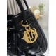 Dior Nolita Medium Bag in Black Macrocannage Lambskin