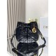 Dior Nolita Medium Bag in Black Macrocannage Lambskin