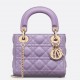 Dior Lady Dior Mini Bag with Chain in Lilas Cannage Lambskin