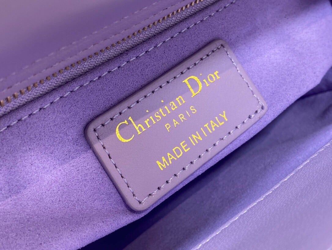 Dior Lady Dior Mini Bag with Chain in Lilas Cannage Lambskin