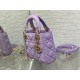 Dior Lady Dior Mini Bag with Chain in Lilas Cannage Lambskin