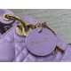 Dior Lady Dior Mini Bag with Chain in Lilas Cannage Lambskin