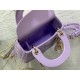 Dior Lady Dior Mini Bag with Chain in Lilas Cannage Lambskin