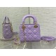 Dior Lady Dior Mini Bag with Chain in Lilas Cannage Lambskin