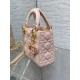 Dior Lady Dior Mini Bag with Chain in Pink Lambskin with Resin Charms