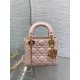 Dior Lady Dior Mini Bag with Chain in Pink Lambskin with Resin Charms