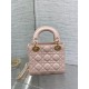 Dior Lady Dior Mini Bag with Chain in Pink Lambskin with Resin Charms