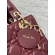 Dior Small Lady Dior My ABCDior Bag in Burgundy Lambskin