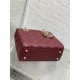 Dior Small Lady Dior My ABCDior Bag in Burgundy Lambskin