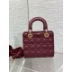 Dior Small Lady Dior My ABCDior Bag in Burgundy Lambskin