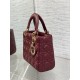 Dior Small Lady Dior My ABCDior Bag in Burgundy Lambskin