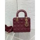 Dior Small Lady Dior My ABCDior Bag in Burgundy Lambskin