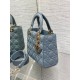 Dior Small Lady Dior My ABCDior Bag in Sky Blue Lambskin