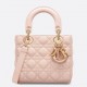 Dior Small Lady Dior Bag in Pink Lambskin with Resin Charms