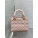 Dior Small Lady Dior Bag in Pink Lambskin with Resin Charms