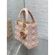 Dior Small Lady Dior Bag in Pink Lambskin with Resin Charms