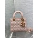 Dior Small Lady Dior Bag in Pink Lambskin with Resin Charms