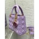 Dior Small Lady Dior Bag in Lilas Lambskin with Resin Charms