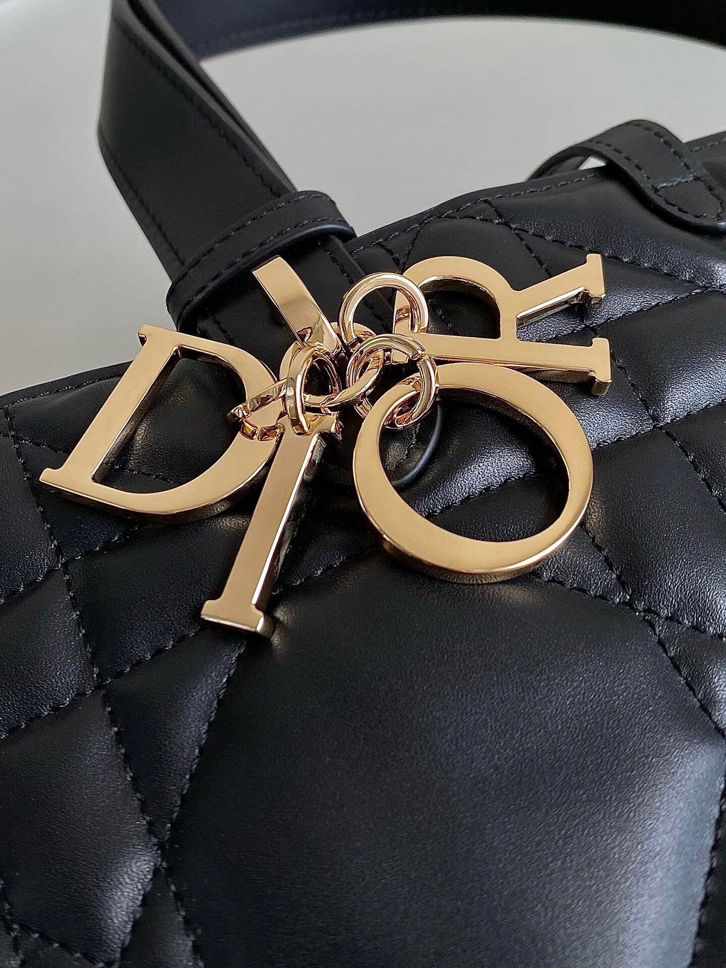 Dior Toujours Large Bag in Black Macrocannage Calfskin