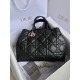 Dior Toujours Large Bag in Black Macrocannage Calfskin