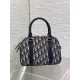 Dior D-Vibe Bowling Medium Bag in Blue Oblique Jacquard