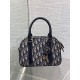 Dior D-Vibe Bowling Medium Bag in Blue Oblique Jacquard