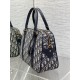 Dior D-Vibe Bowling Large Bag in Blue Oblique Jacquard