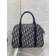 Dior D-Vibe Bowling Large Bag in Blue Oblique Jacquard