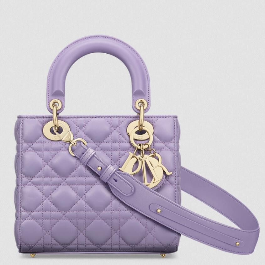 Dior Small Lady Dior My ABCDior Bag in Lilas Lambskin