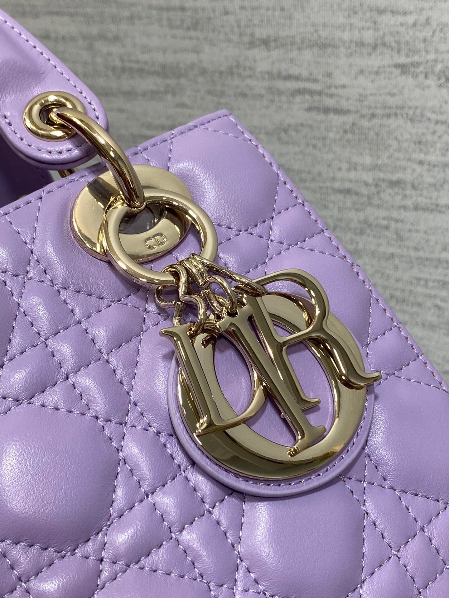 Dior Small Lady Dior My ABCDior Bag in Lilas Lambskin