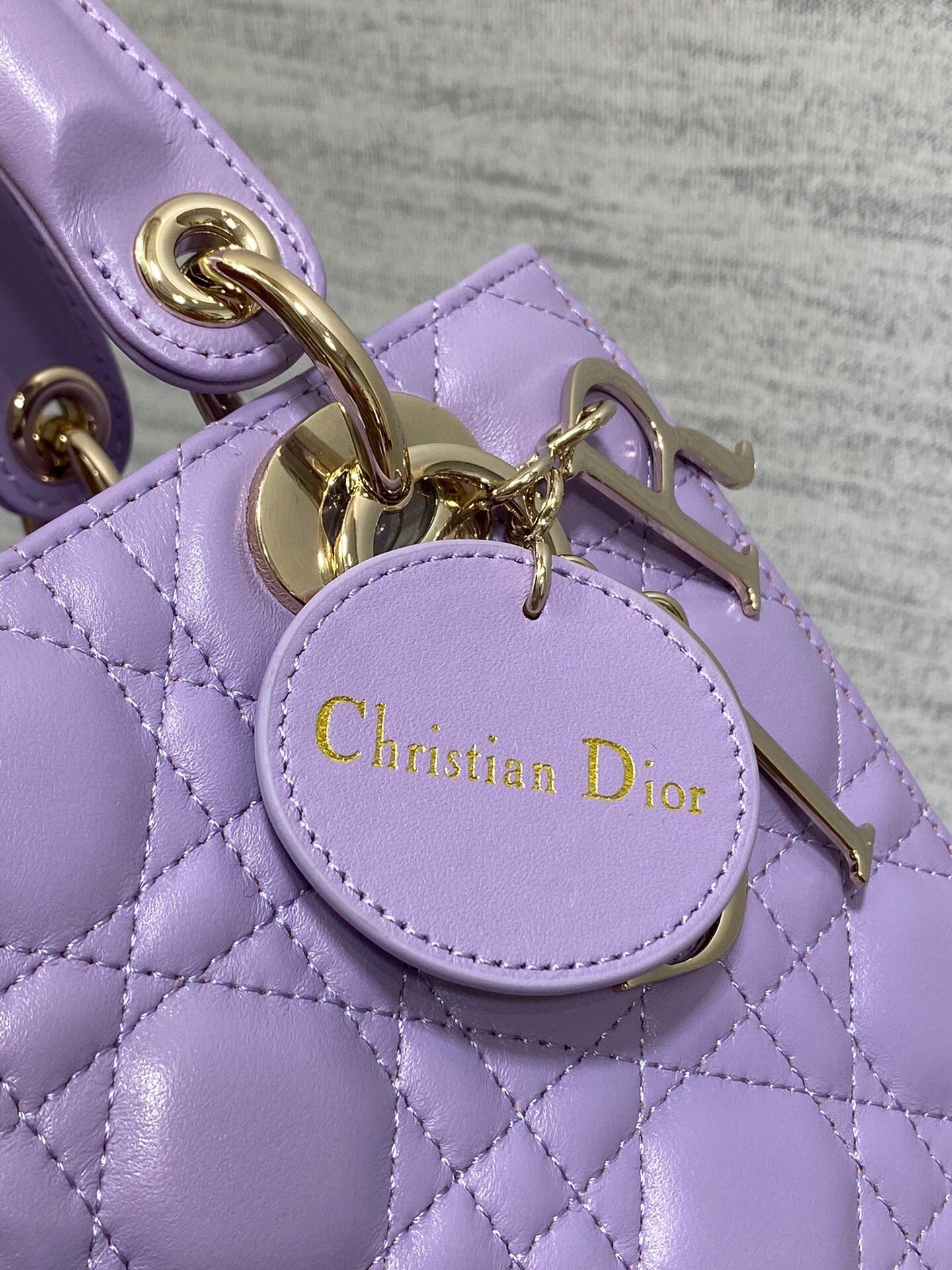 Dior Small Lady Dior My ABCDior Bag in Lilas Lambskin