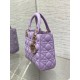 Dior Small Lady Dior My ABCDior Bag in Lilas Lambskin