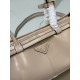 Prada Medium Tote Bag in Beige Soft Leather