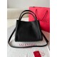 Valentino Alltime Medium Bag in Black Grained Calfskin