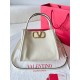 Valentino Alltime Medium Bag in White Grained Calfskin